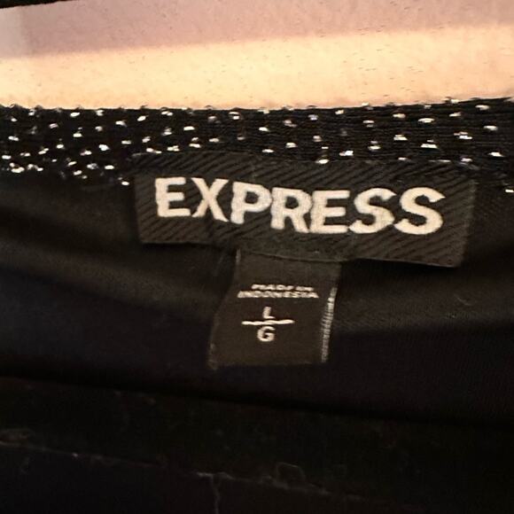 Express Black Sequin Sparkly Shift Mini Dress Large - Picture 7 of 8
